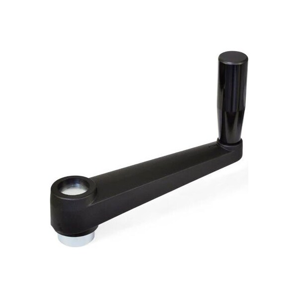 J.W. Winco MV-M Crank Handles, Nylon Plastic, Revolving Handle, Pilot Hole - 6mm, M8 Handle, 5.12"L